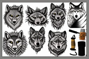Scottish wolf tattoo idea