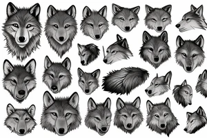 Scottish wolf tattoo idea