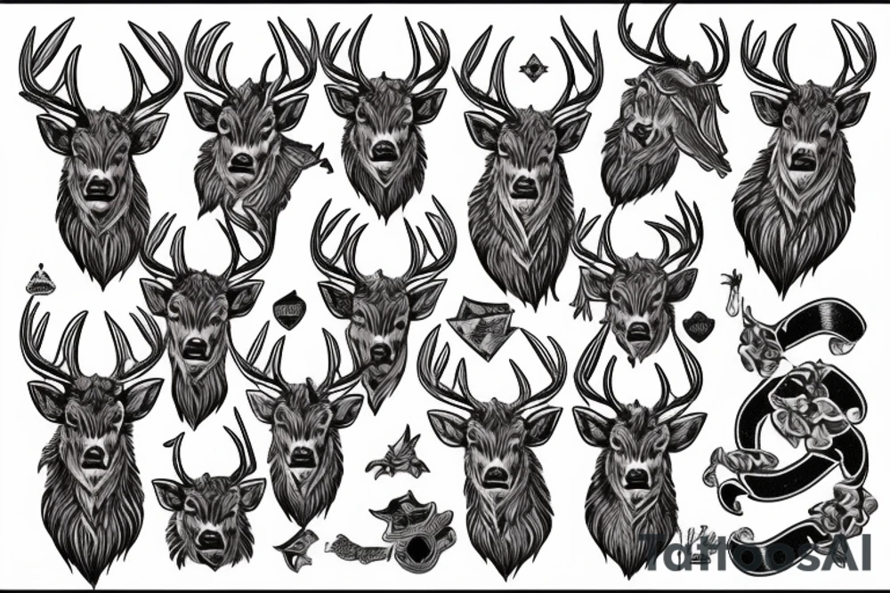 Scottish red stag tattoo idea