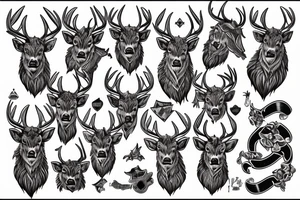 Scottish red stag tattoo idea
