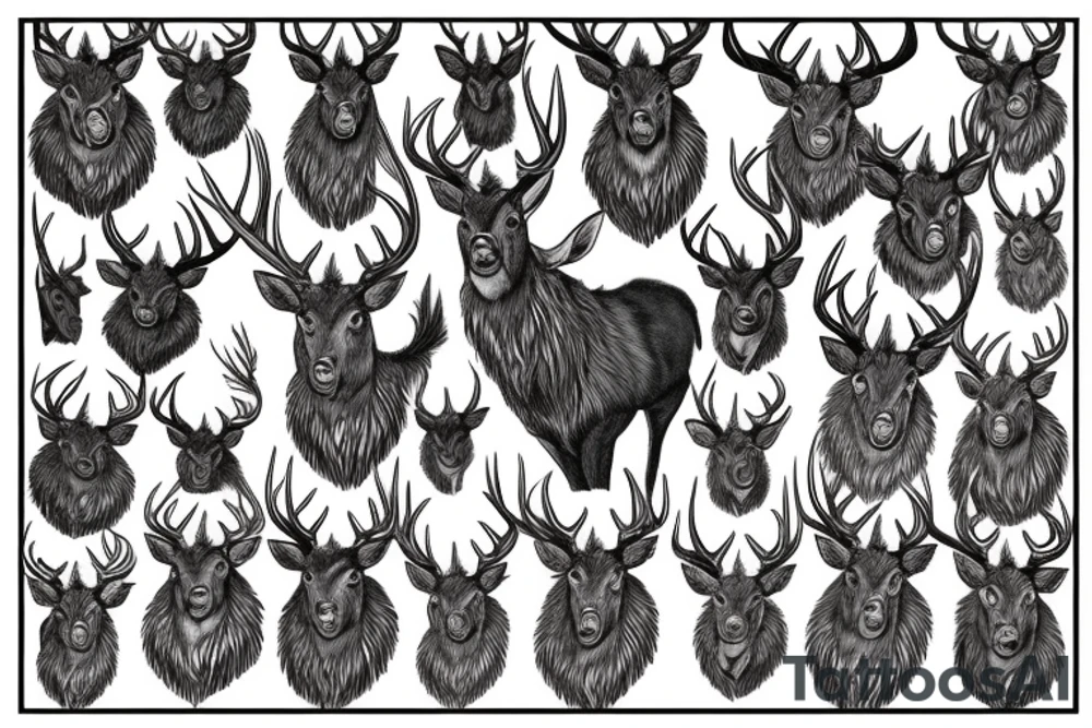 Scottish red stag tattoo idea