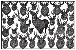 Scottish red stag tattoo idea