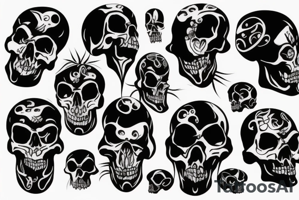 Man walking from the dark with skull tatto on his face tattoo idea