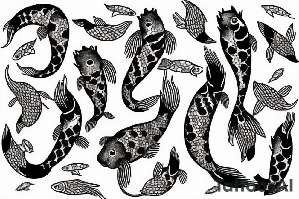 Mandela with Japanese koi fish tattoo idea