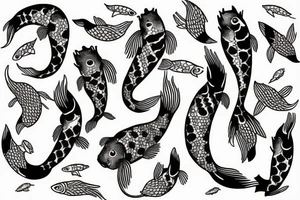Mandela with Japanese koi fish tattoo idea