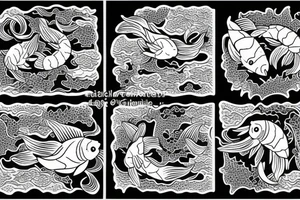 Mandela with Japanese koi fish tattoo idea