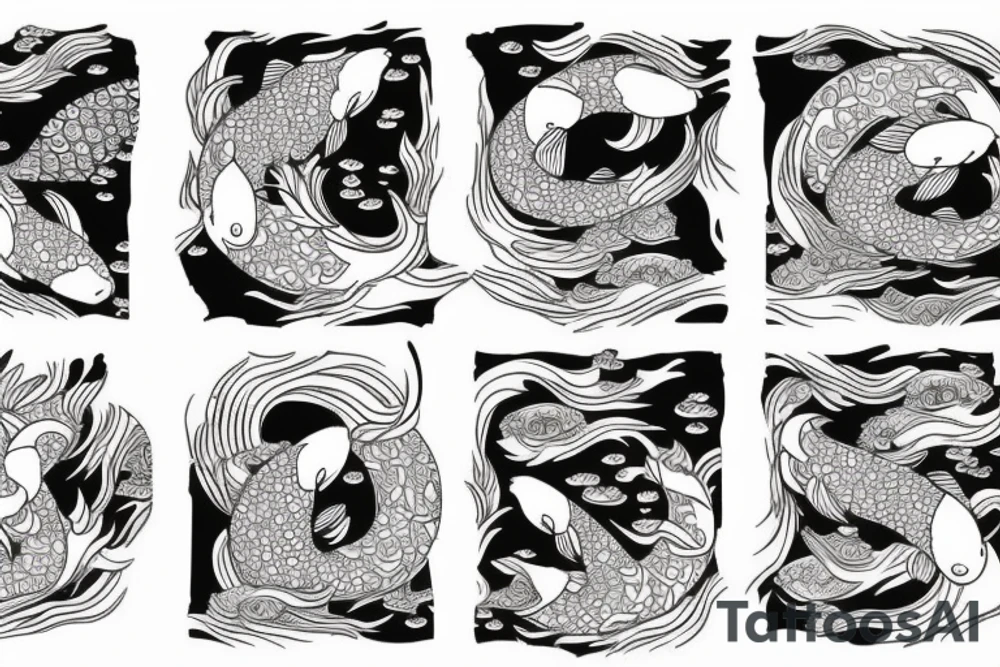 Mandela with Japanese koi fish tattoo idea