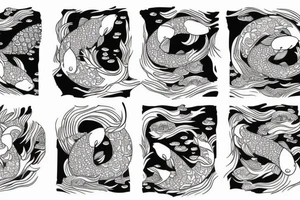 Mandela with Japanese koi fish tattoo idea