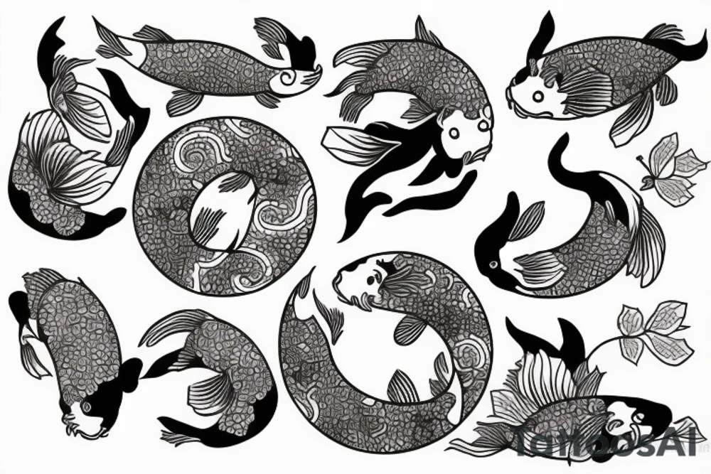 Mandela with Japanese koi fish tattoo idea