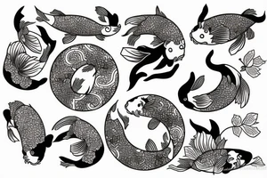 Mandela with Japanese koi fish tattoo idea