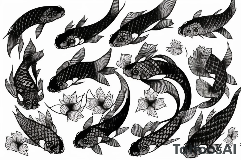 Mandela and Japanese koi fish tattoo idea