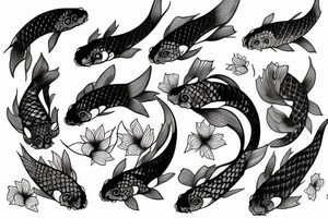 Mandela and Japanese koi fish tattoo idea