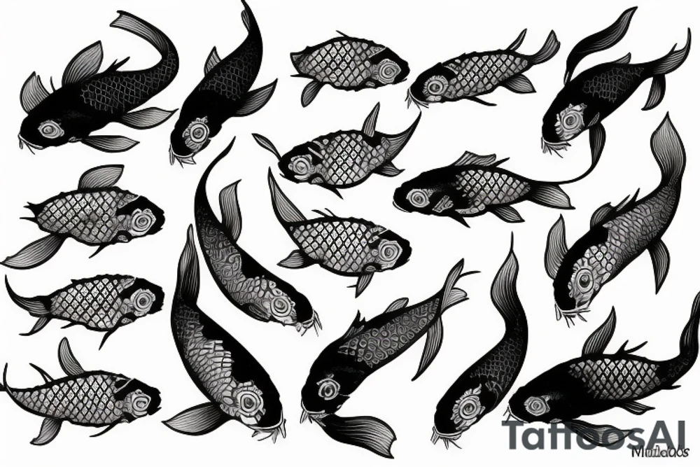 Mandela and Japanese koi fish tattoo idea