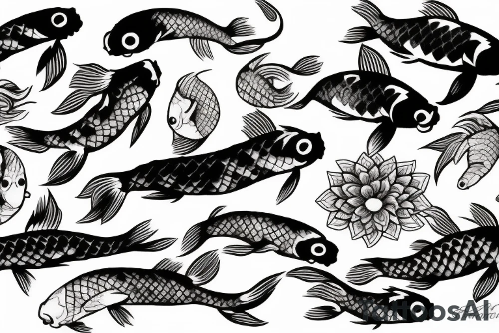 Mandela and Japanese koi fish tattoo idea