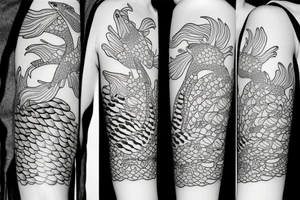 Koi fish and water tattoo idea