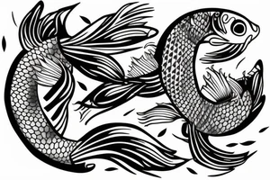 Koi fish chest tattoo idea