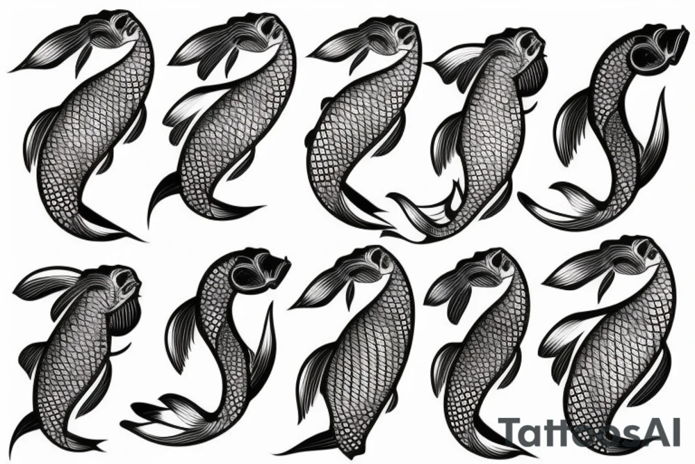 Koi fish shoulder tattoo idea