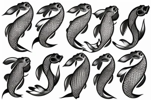 Koi fish shoulder tattoo idea