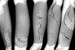 Koi fish and waves tattoo idea