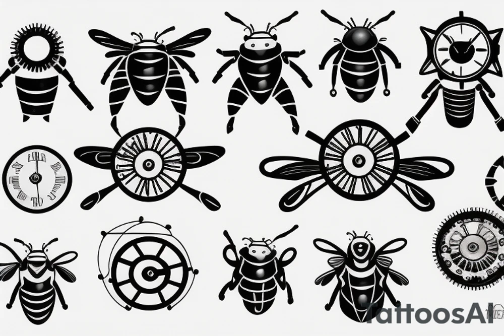 Clockwork Bumblebee tattoo idea