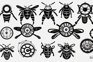 Clockwork Bumblebee tattoo idea