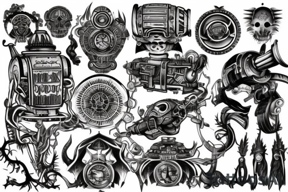 Mechanicus Servitor tattoo idea