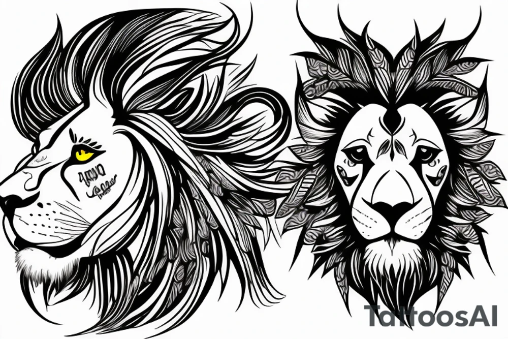 A lion mixed with an Eagle tattoo idea