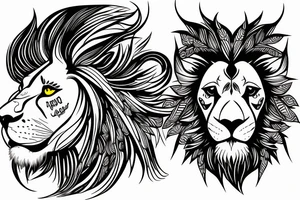 A lion mixed with an Eagle tattoo idea