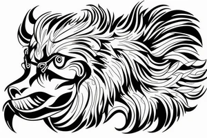 A eagle and a lion tattoo idea