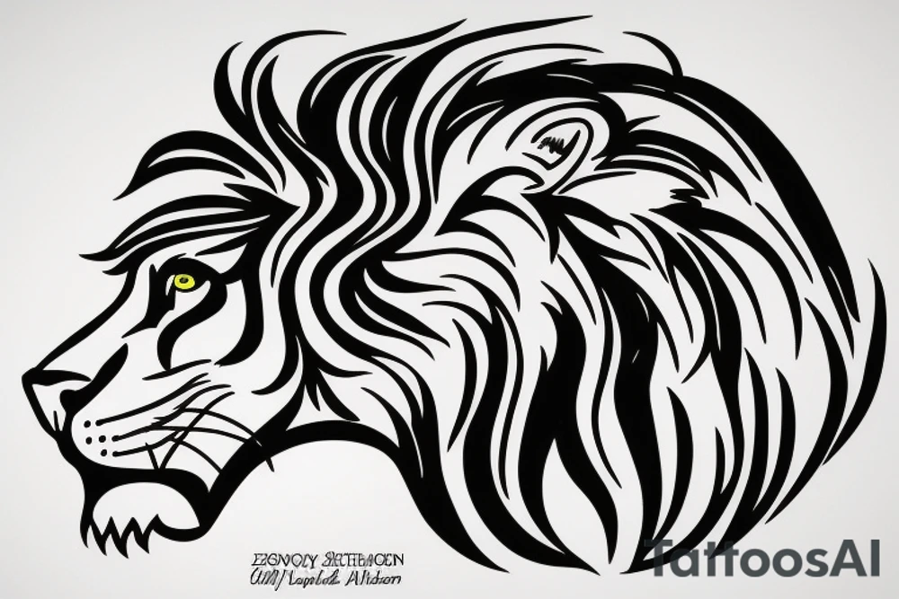 A lion tattoo idea