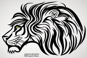 A lion tattoo idea