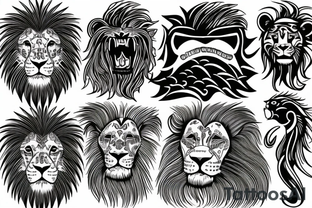 A lion tattoo idea