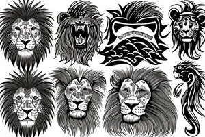 A lion tattoo idea