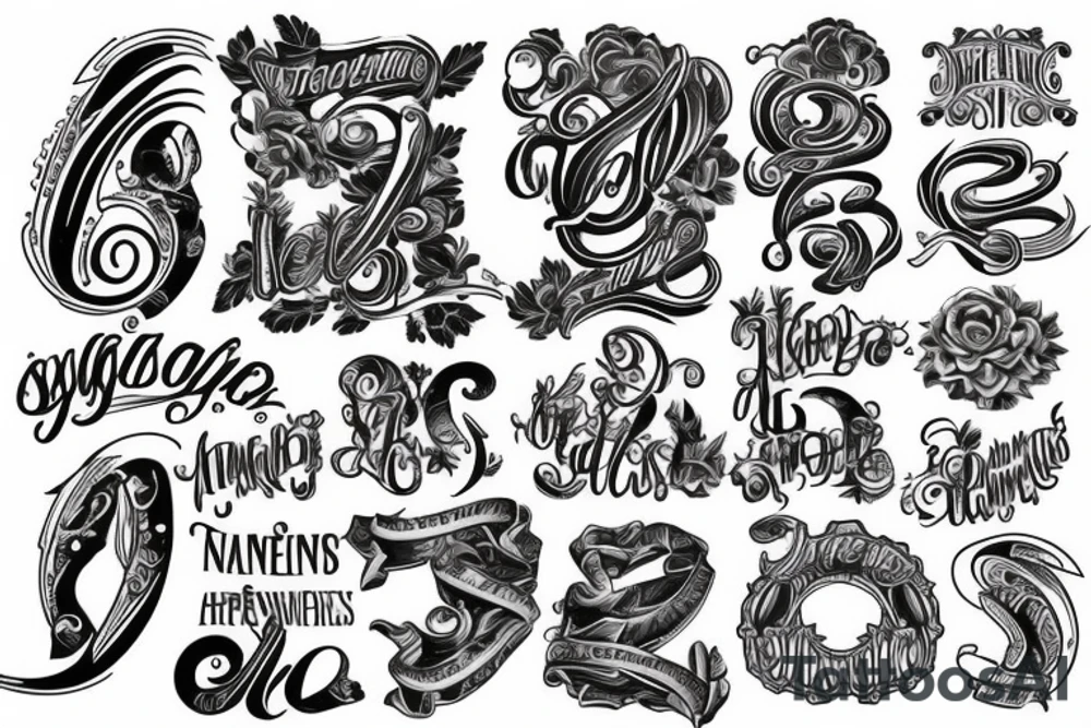 names tattoo idea