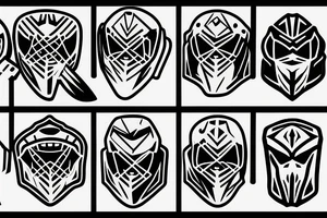 Ice Hockey stick with goalie mask tattoo idea