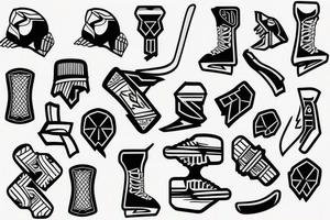 Ice Hockey player tattoo idea
