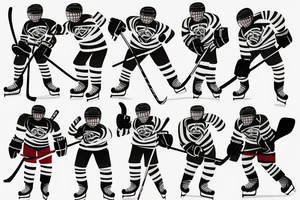 Ice Hockey player tattoo idea