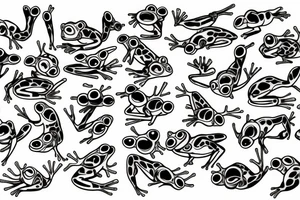 In memory frog tattoo idea