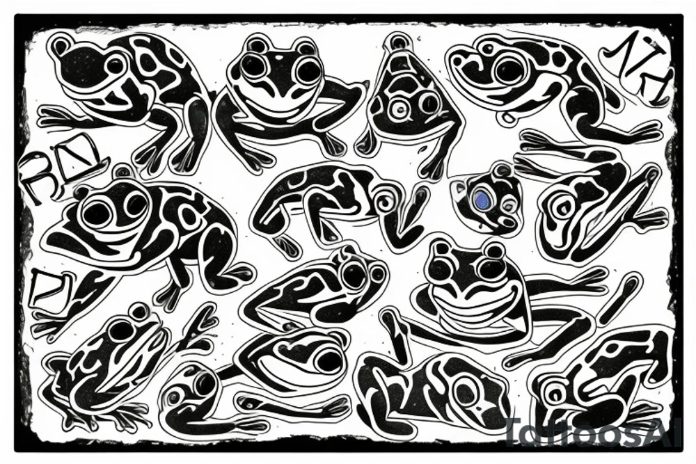 In memory frog tattoo idea