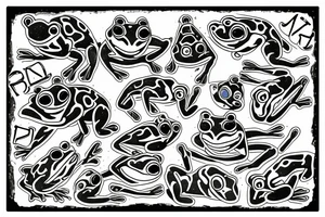 In memory frog tattoo idea