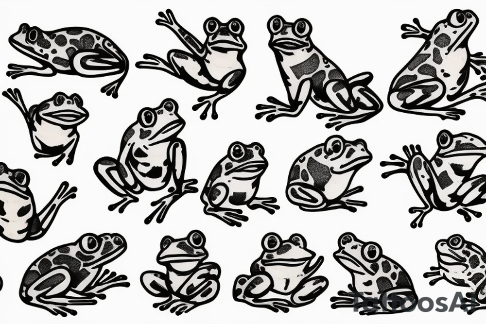 In memory frog tattoo idea