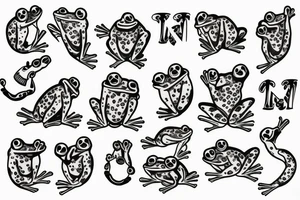 In memory frog tattoo idea
