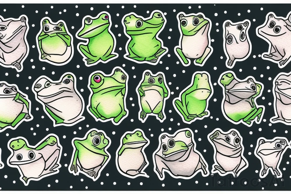 In memory frog with glasses tattoo idea