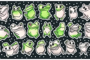 In memory frog with glasses tattoo idea