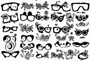 frog with glasses tattoo idea