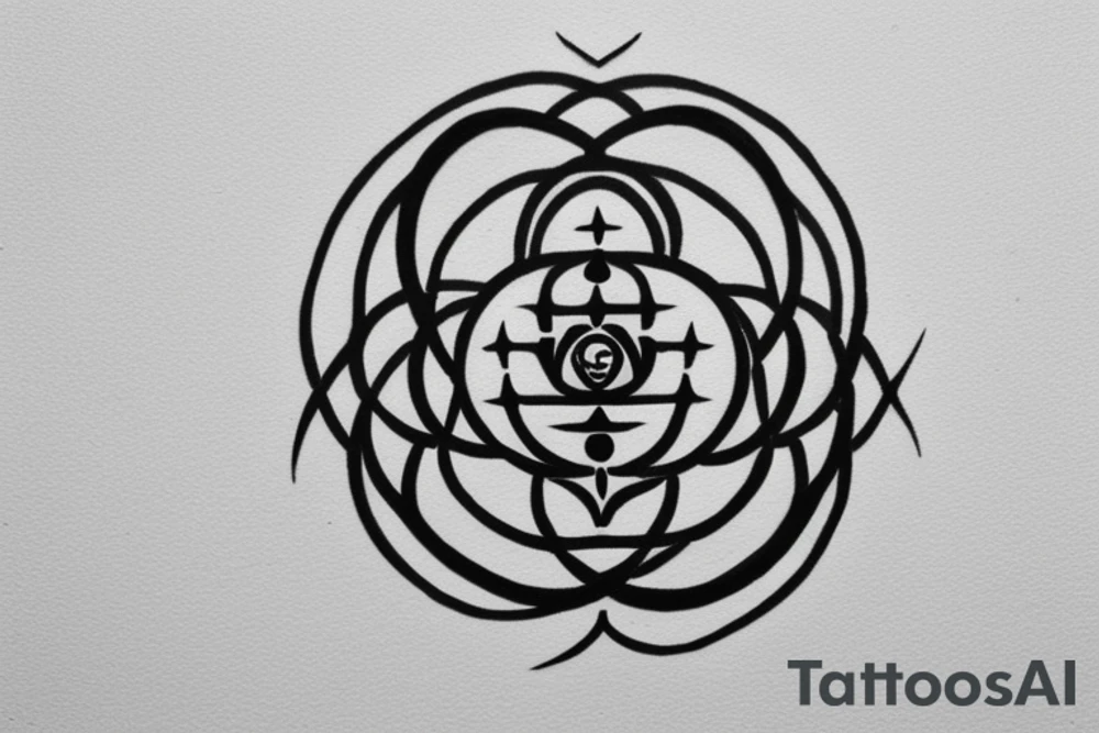 Simple, minimalist, full length spine tattoo of 7 chakras.  Top will be lotus with unalome, next is evil rye, third is phoenix, fourth is Sanskrit symbol for breathe, fifth is Ganesh, sixth is rose of Venus and 7th is tree of life. tattoo idea