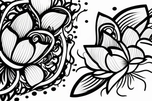 lotus with unalome tattoo idea