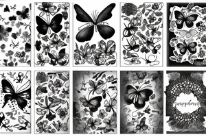 Papillon sur une fleur tattoo idea