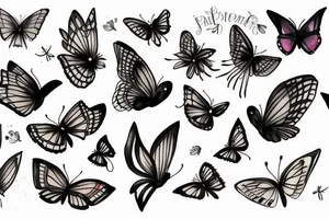 Papillon sur une fleur tattoo idea