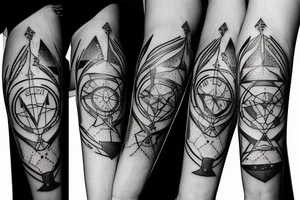 the saying "ad astra per aspera" with the constellation Sagittarius tattoo idea
